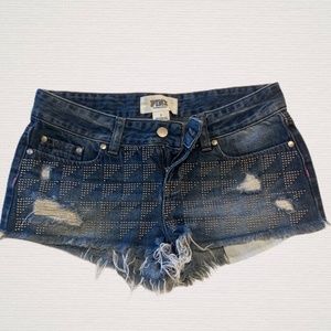 Victoria's Secret PINK Distressed Denim Shorts Sz2